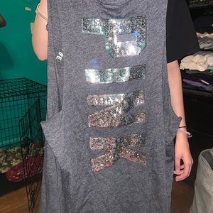 PINK tank top glitter 4th of July